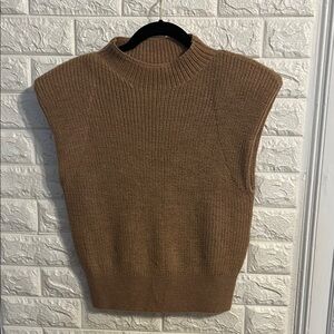 Babaton Tan Knit Sweater Vest